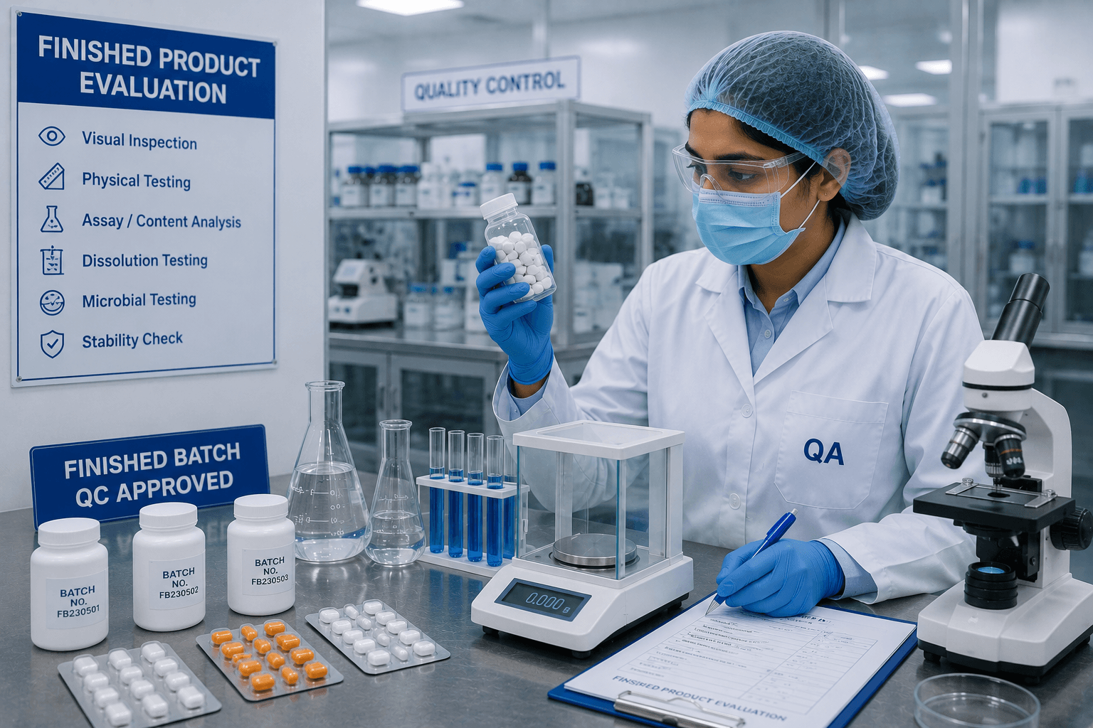 Laboratory professional performing quality testing